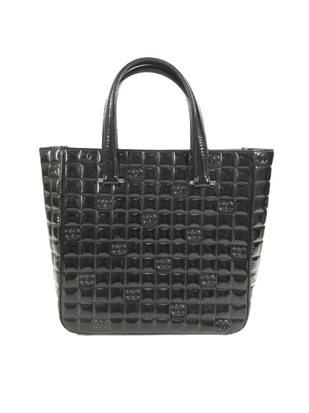Chanel Handbag Choco Bar Logo CC Enamel Black